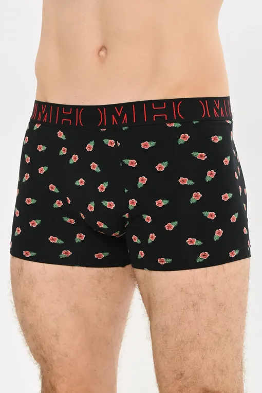 Трусы Hom 402524 t035 black/black print/red