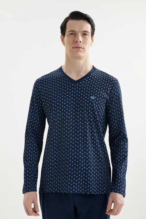 Пижамы Hom 403056 p0ra navy print