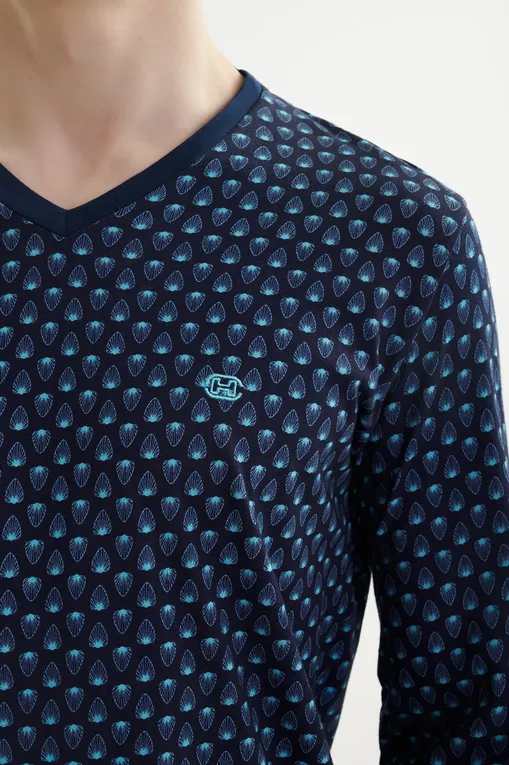 Пижамы Hom 403056 p0ra navy print