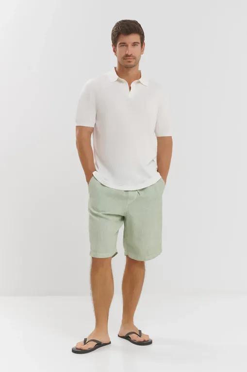 Повседневные шорты 120% Lino 32ALIM29CM-0000253-S-00 S00030 PISTACHE SOFT FADE