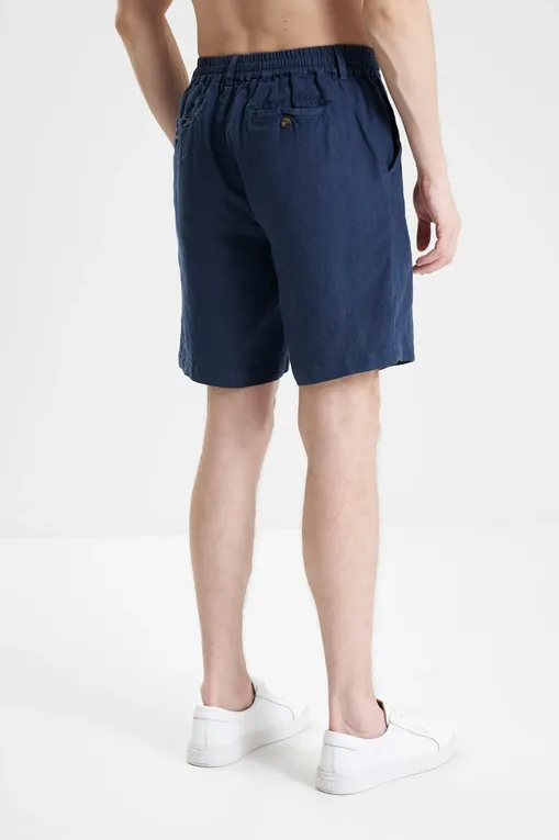 Повседневные шорты Mc2 Saint Barth ISCHIA_LI LINEN 60 MARINE BLUE