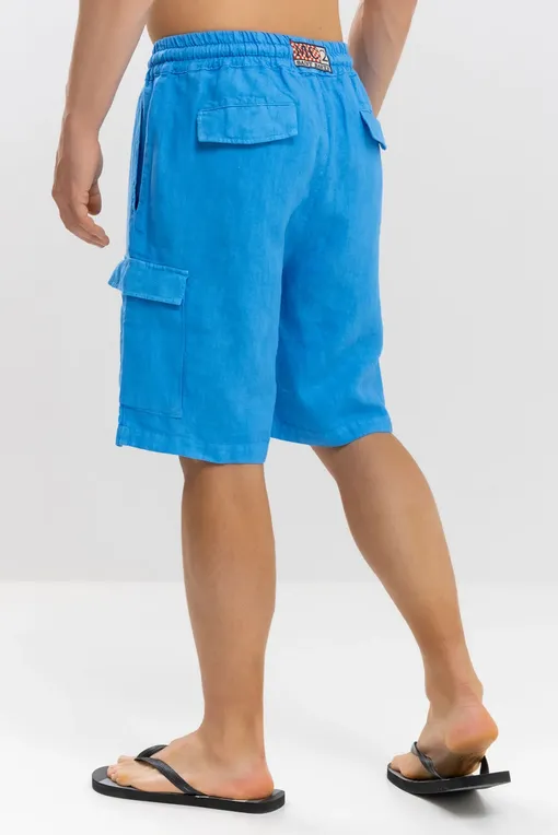 Шорты Mc2 Saint Barth MARSEILLE LINEN 17 BLUETTE WATERCOLOR