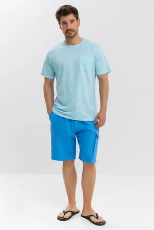 Mc2 Saint Barth MARSEILLE LINEN 17 BLUETTE WATERCOLOR