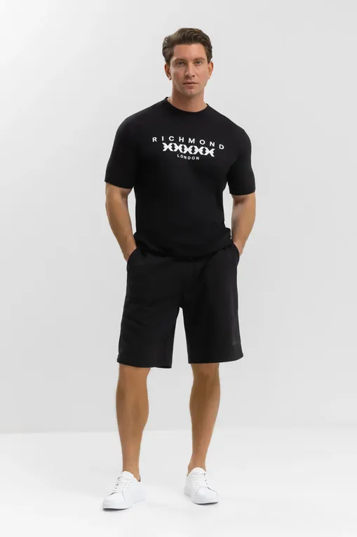 Шорты RICHMOND X UMP25007BE BLACK/O-WH