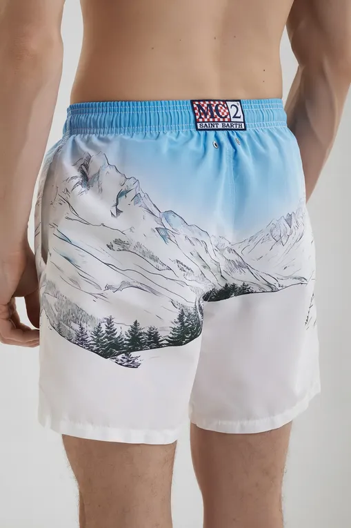 Плавки-шорты Mc2 Saint Barth GUSTAVIAPLACEDPRINT ROAD TO CORTINA 01 EMB