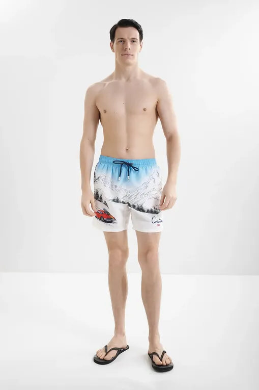 Плавки-шорты Mc2 Saint Barth GUSTAVIAPLACEDPRINT ROAD TO CORTINA 01 EMB