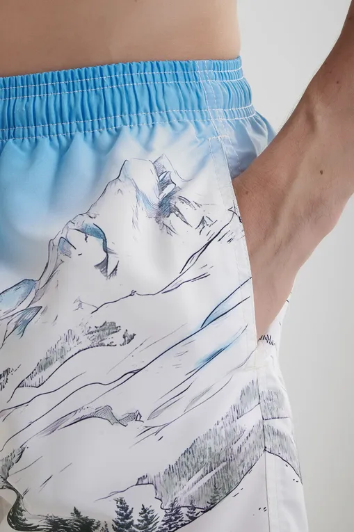 Плавки-шорты Mc2 Saint Barth GUSTAVIAPLACEDPRINT ROAD TO CORTINA 01 EMB