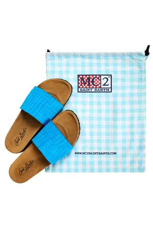 Mc2 Saint Barth SANDALSLIDE TERRY EMBOSSED GEOM 32