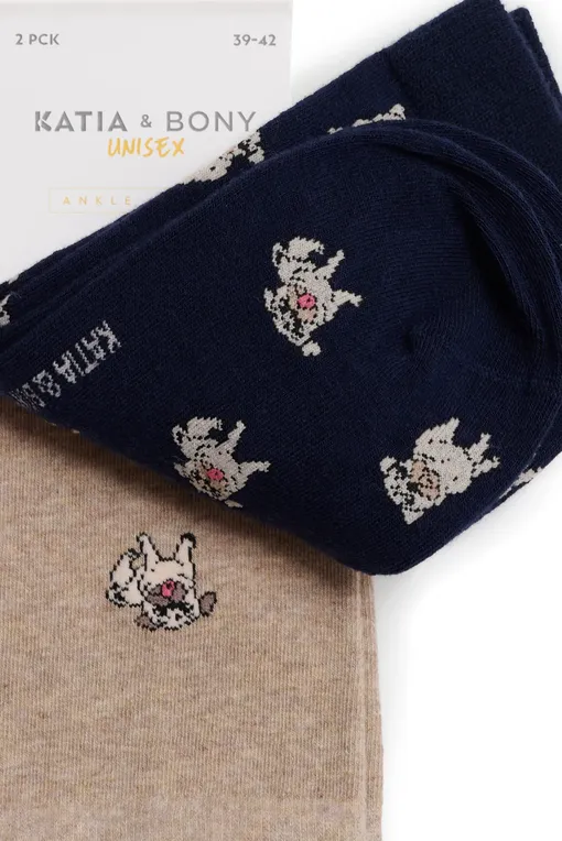 Носки Katia&Bony 12401U2003 NAVY-BEIGE MEL.