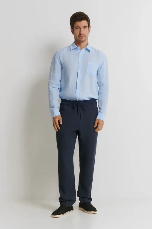 Брюки 120% Lino 32ALIM2131-0000253-0-00 000028 NIGHT BLU