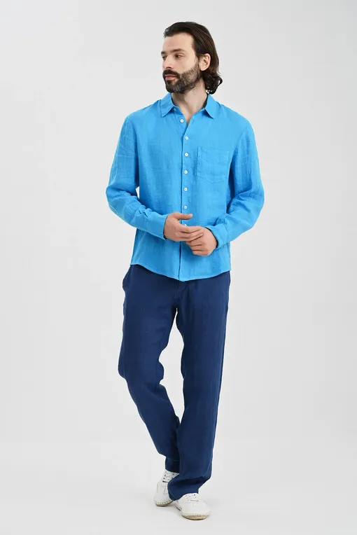 Брюки LaFabbricaDelLino ES603 322 Abisso