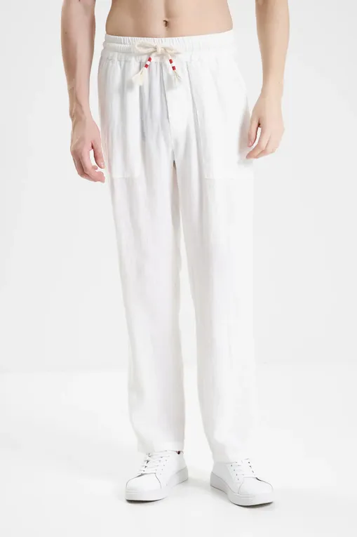 Брюки Mc2 Saint Barth CALAIS LINEN 01 WHITE (01896H)