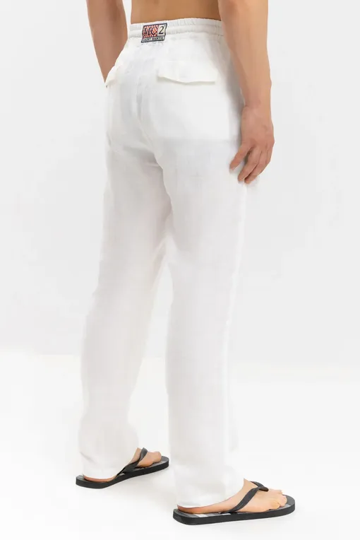 Брюки Mc2 Saint Barth CALAIS LINEN 01 WHITE