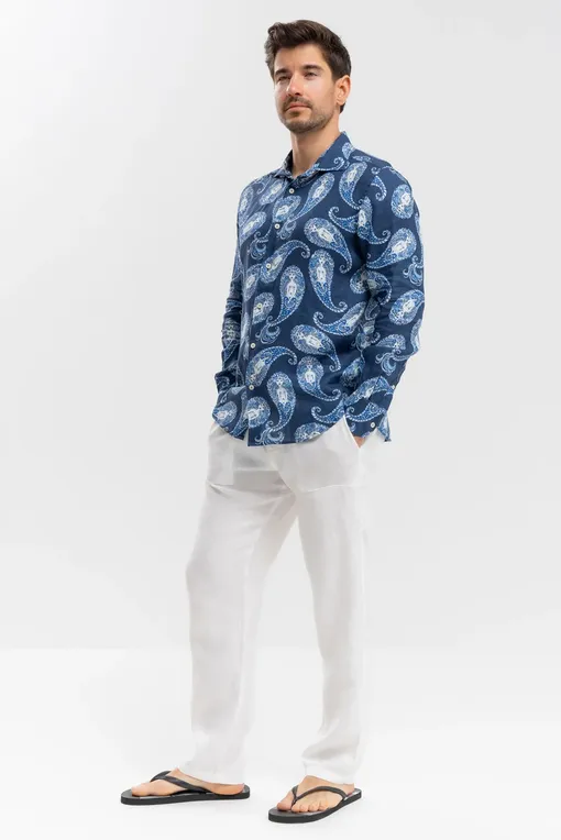 Брюки Mc2 Saint Barth CALAIS LINEN 01 WHITE