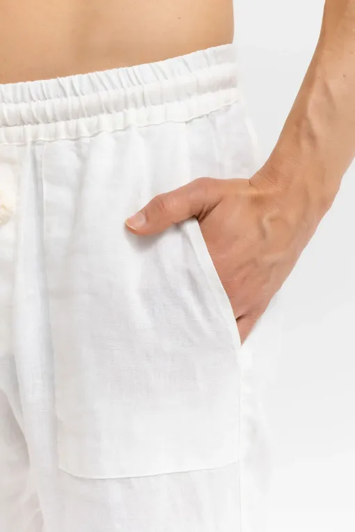 Брюки Mc2 Saint Barth CALAIS LINEN 01 WHITE