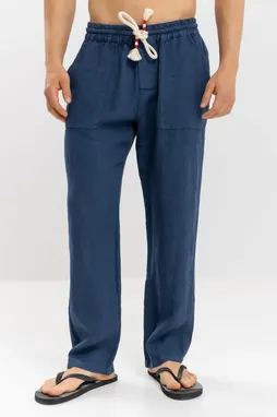 Mc2 Saint Barth CALAIS LINEN 61 BLUE NAVY