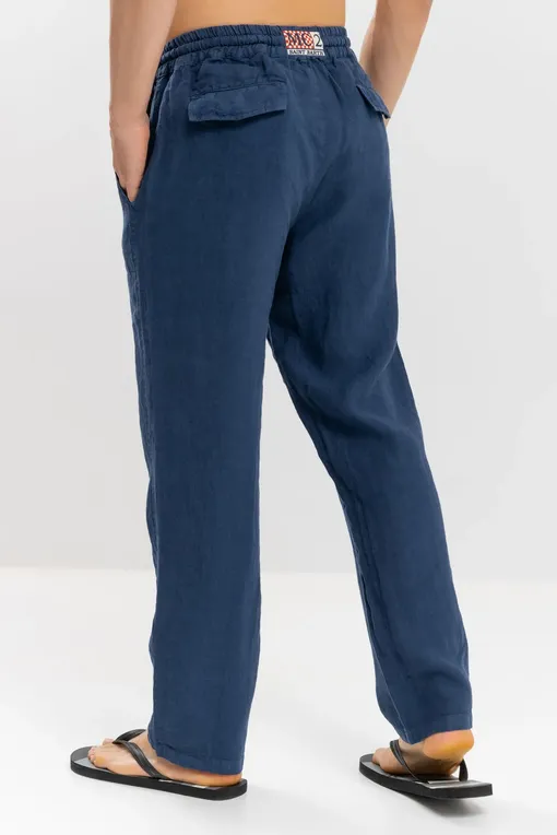 Брюки Mc2 Saint Barth CALAIS LINEN 61 BLUE NAVY