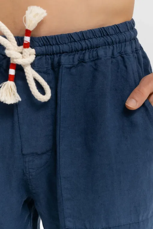 Брюки Mc2 Saint Barth CALAIS LINEN 61 BLUE NAVY