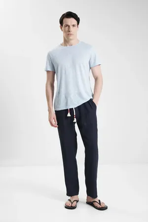 Mc2 Saint Barth CALAIS LINEN 61H BLUE NAVY