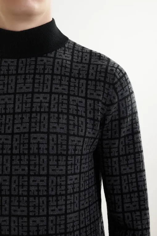 Джемперы Bikkembergs BMM1150 8000 BLACK/GREY MELANGE