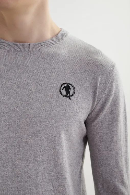 Джемперы Bikkembergs BMM1259 3000 GREY MELANGE MID/LIGH