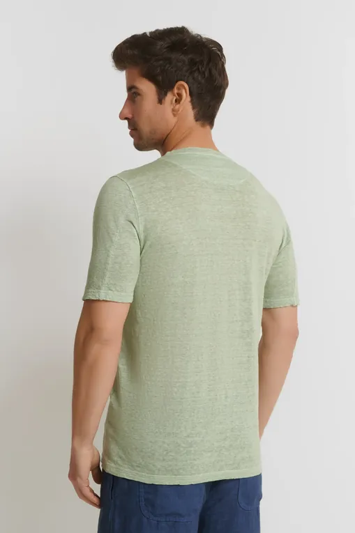 Футболки 120% Lino 32ALIM7186-000E908-S-00 S00030 PISTACHE SOFT FADE
