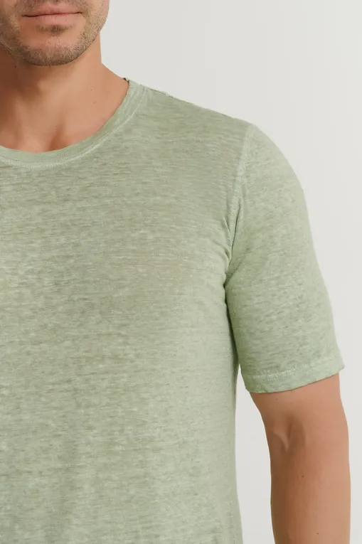 Футболки 120% Lino 32ALIM7186-000E908-S-00 S00030 PISTACHE SOFT FADE