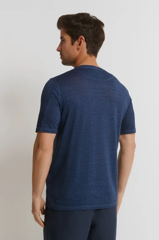 Футболки 120% Lino 32ALIM7186-000E908-S-00 S0025F NAVY BLUE FADE