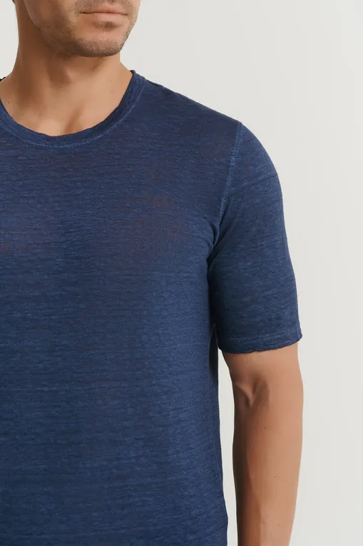 Футболки 120% Lino 32ALIM7186-000E908-S-00 S0025F NAVY BLUE FADE
