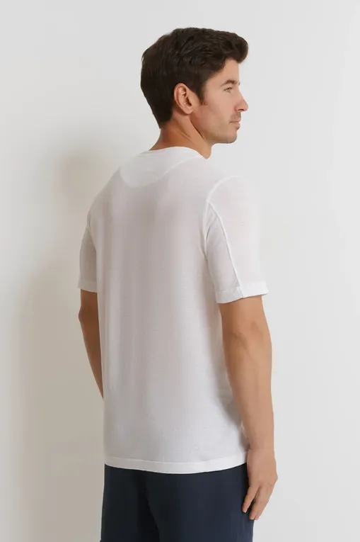 Футболки 120% Lino 32ALIM7186-000G308-S-01 S0050R WHITE SOLID