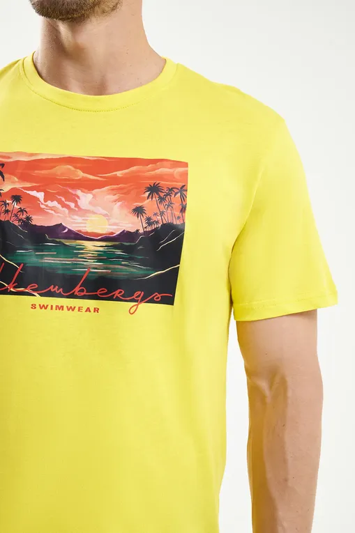 Футболки Bikkembergs BKK25MTS05 Yellow