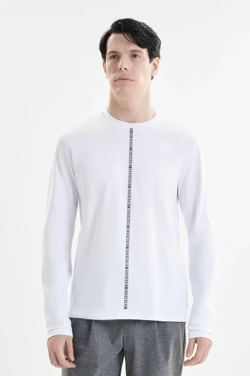 Лонгсливы Bikkembergs BMT1229 1000 WHITE