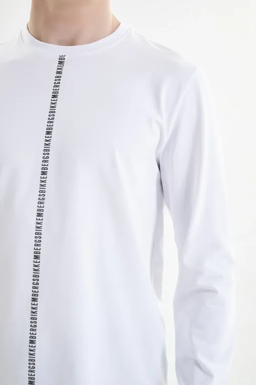 Лонгсливы Bikkembergs BMT1229 1000 WHITE