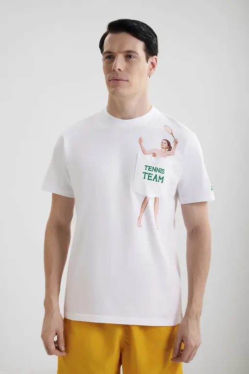 Футболки Mc2 Saint Barth AUSTIN GRL TENNIS TEAM 01N EMB (02882H)