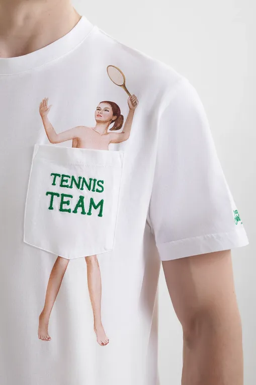 Футболки Mc2 Saint Barth AUSTIN GRL TENNIS TEAM 01N EMB (02882H)