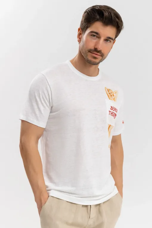 Футболки Mc2 Saint Barth ECSTASEA BEACH THERAPY 01N EMB