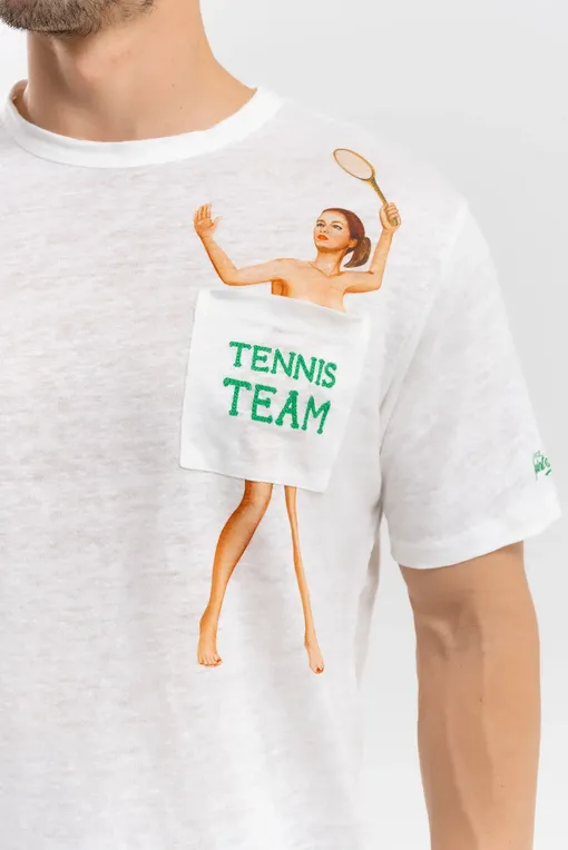 Футболки Mc2 Saint Barth ECSTASEA GRL TENNIS TEAM 01N EMB (04288F)