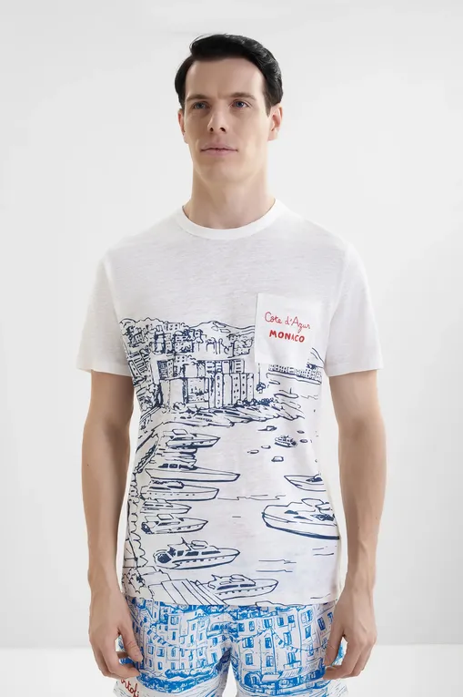 Футболки Mc2 Saint Barth ECSTASEA MONACO 01N EMB (02843H)