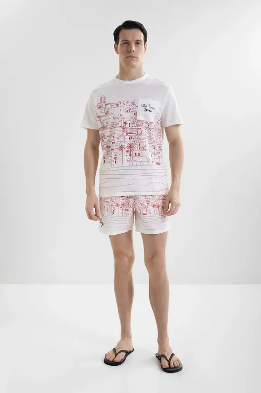 Футболки Mc2 Saint Barth ECSTASEA OLD TOWN 01N EMB (02844H)