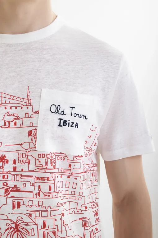Футболки Mc2 Saint Barth ECSTASEA OLD TOWN 01N EMB (02844H)