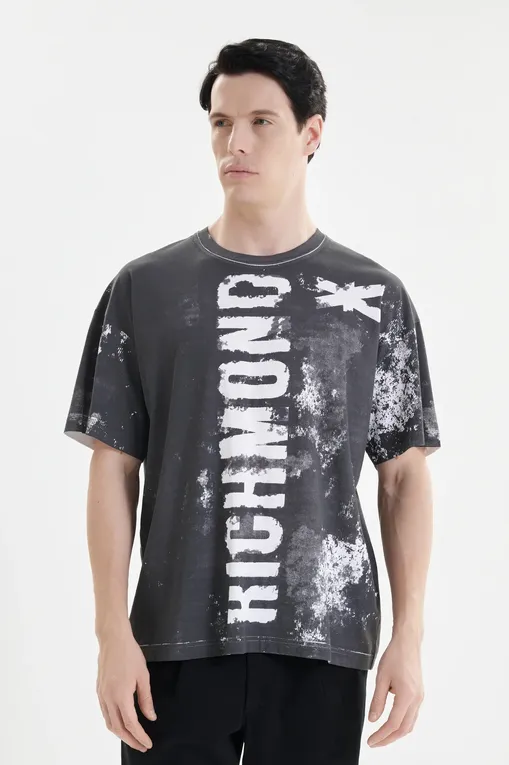 Футболки RICHMOND X UMP25260TS GREY D/WHT