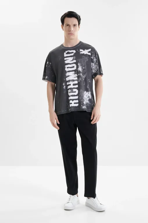 Футболки RICHMOND X UMP25260TS GREY D/WHT