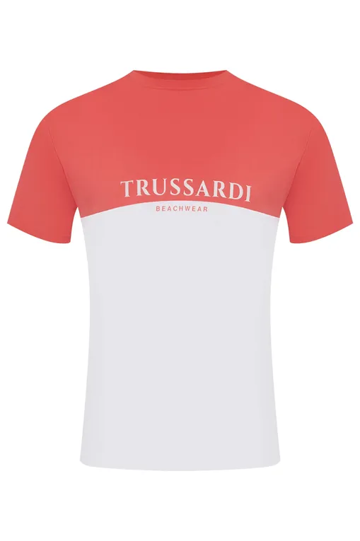 Футболки TRUSSARDI TRU25MTS02 07-WHITE/SALMON