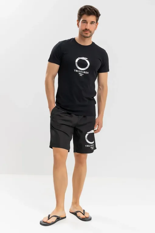 Футболки TRUSSARDI TRU2MTS03 Black-silver