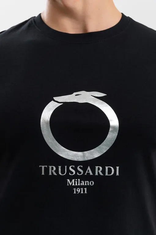 Футболки TRUSSARDI TRU2MTS03 Black-silver