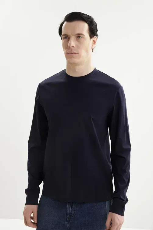 Лонгсливы Bikkembergs BMT1694 7010 BLACK IRIS (BLUE NAVY)