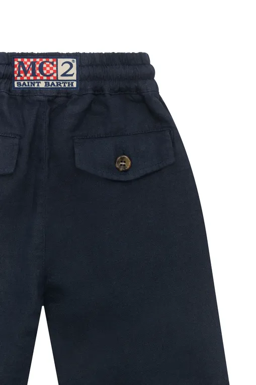 Мальчикам Mc2 Saint Barth CALAISJR LINEN 61H BLUE NAVY