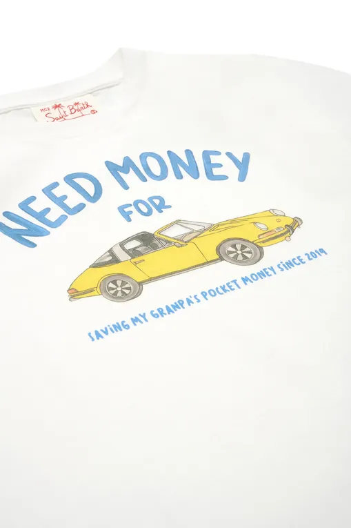 Мальчикам Mc2 Saint Barth TSHIRTBOY NEED MONEY CAR 01N