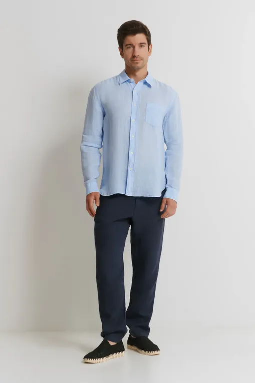 Рубашки 120% Lino 32ALIM1425-0000115-0-00 000203 AQUATIC SOLID