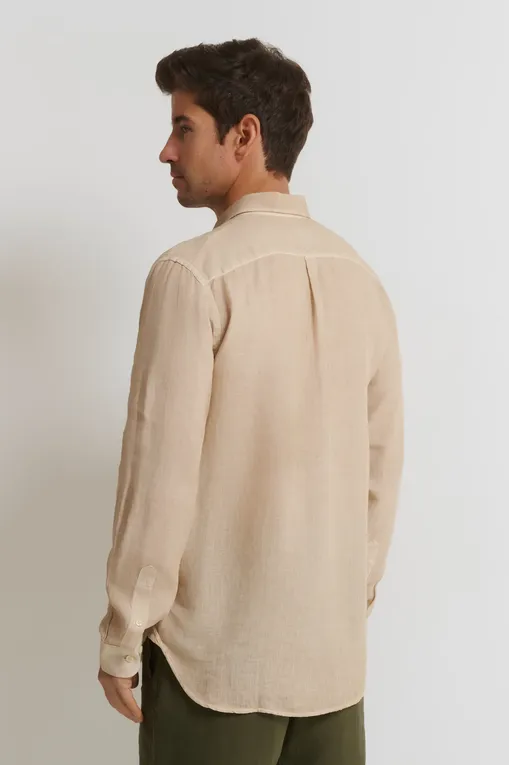 Рубашки 120% Lino 32ALIM1425-0000115-S-00 S00095 BEIGE SOFT FADE